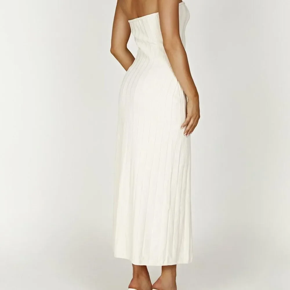 Meshki Ivory Strapless Dress - Picture 3 of 4